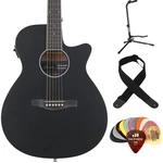 Ibanez AEG7MHWK Acoustic-electric Guitar Essentials Bundle Weathered Black. Fixed Price $349.00.