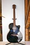 Lag T100ASCE Tramontane Black Auditorium Cutaway Acoustic-electric Guitar W/case. Fixed Price $356.86.