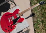 Gibson ES-335 Dot Reissue Semi-hollow Electric Guitar Cherry 1995. Fixed Price $2495.00.