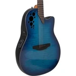 Ovation E-acoustic Guitar Celebrity Elite Plus Mid Cutaway Blue Flamed Maple. Fixed Price $499.99.