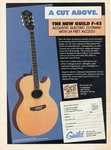1983 Print Ad Of Guild F-45 Acoustic Electric Cutaway Guitar. Fixed Price $9.99.