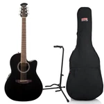 Ovation Celebrity Standard Mid Depth Acoustic-electric Guitar, Black W/ Gig Bag. Fixed Price $495.23.
