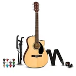 Fender CC60SCE Concert Acousticelectric Guitar Pack Natural. Fixed Price $399.99.