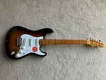 Used Squier Classic Vibe '50S Stratocaster Electric Guitar Sunburst. Fixed Price $325.00.