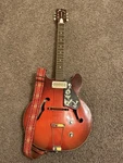 1960 Harmony Rocket Hollow Body Electric Guitar Red A/e Rh Rosewood W/strap. Fixed Price $400.00.