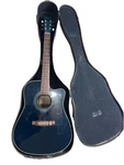 Honer HW440G-B Acoustic Electric Cutaway Guitar Blue W/hard Case Built In Tuner. Fixed Price $275.00.