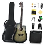 Acoustic Electric Guitar Full Size Kit For Beginner Retro With Sound Amplifier. Fixed Price $299.98.
