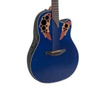 Ovation Celebrity Elite Plus A/e Guitar Blue Transparent Quilt B-stock. Fixed Price $379.99.