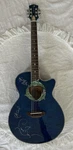 *new* Autographed Luna Dolphin Acoustic / Electric Guitar- Transparent Azure. Fixed Price $1300.00.