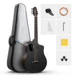 Donner Rising G2 Acoustic Electric Guitar Carbon Fiber + All Accessories Black. Fixed Price $229.99.