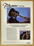 1990 Takamine EF-381C 12-STRING Guitar Vintage Print Ad. Fixed Price $9.99.