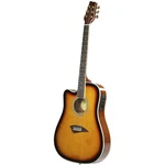 Kona K2 Left Hand Thin Body Acoustic Electric Guitar, Sunburst. Fixed Price $199.00.