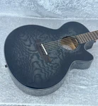 Mitchell MX430QAB Exotic Series Acoustic-electric Guitar Midnight Black Edge Bur. Fixed Price $275.00.