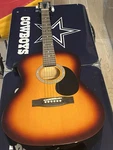 Martin Smith W-110-SB-PK Dreadnought Acoustic Guitar Sunburst 6 String W/ Strap. Fixed Price $245.00.