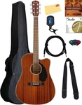Fender CD-60SCE Dreadnought Acoustic-electric Guitar All Mahogany W/ Gig Bag. Fixed Price $349.99.