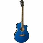 Oscar Schmidt OG8CETBL Folk Style Cutaway Acoustic-electric Guitar Trans Blue. Fixed Price $249.95.