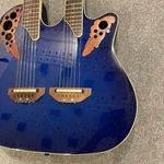 Ovation Celebrity CSE225 Double Neck Blue Acoustic Electric Guitar. Fixed Price $2940.00.