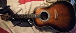 Ovation 1117-1 Acoustic Guitar Dreadnought Brown 6 String Spruce Ebony Mahogany. Fixed Price $400.00.