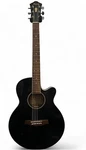 Used Ibanez Black Acoustic Electric Guitar With Case And Strap, AEG4JP-BK-27-01. Fixed Price $200.00.