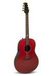 Ovation Ultra Mid-depth Acoustic Electric Guitar, 1516VRM Vampira Red Finish. Fixed Price $799.00.