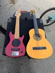Lot Of 2 Guitars Stagg C405 Classical & Approx Mini Electric Untested. Fixed Price $41.25.
