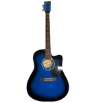 Austin Bazarr Acoustic-electric Guitar Used W. Nylon Case And Audio Cable. Fixed Price $99.99.